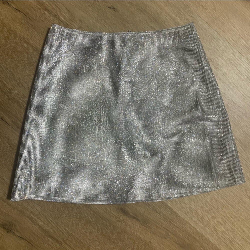 NEW House of Harlow 1960 Rhinestone Mini Skirt